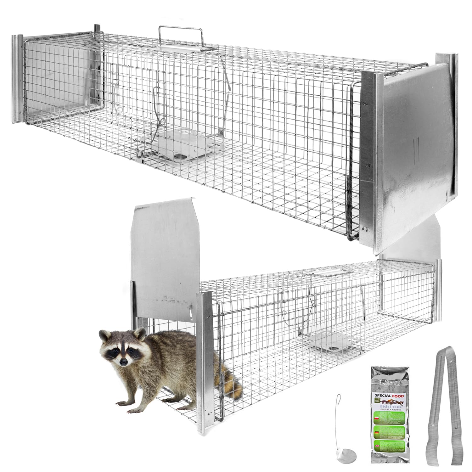 Gabbia Trappola per Animali Talpa Ratto Mouse Topo Nutria 120x 26 x 26 cm Petigi