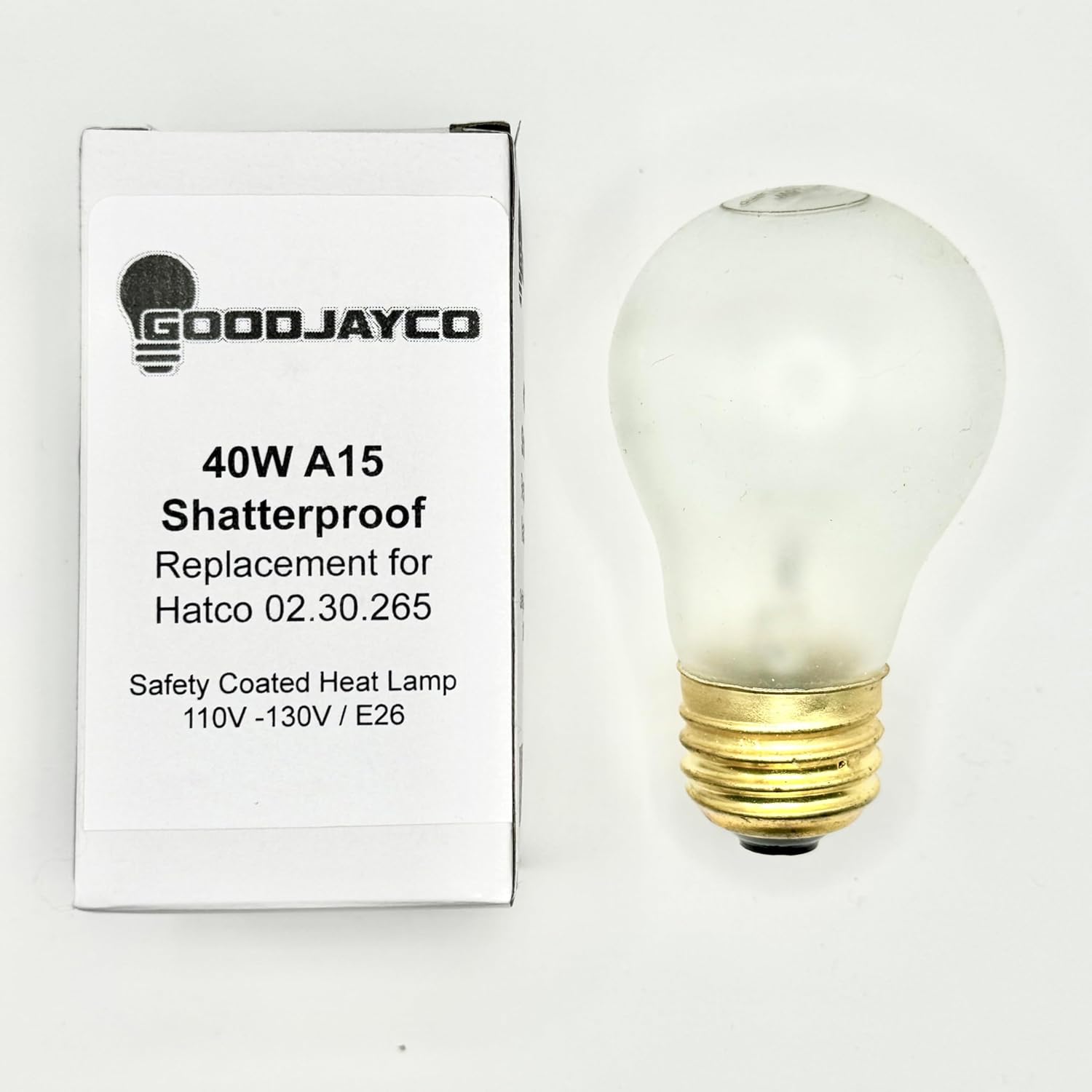 (4 Pack) 02.30.265-120V / 130V 40W - Safety Coated Shatterproof - Heat Lamp Light Bulb - Replacement for Hatco 02.30.265.00/02.30.265/02.30.265.12 - Goodjayco (4 Pack)