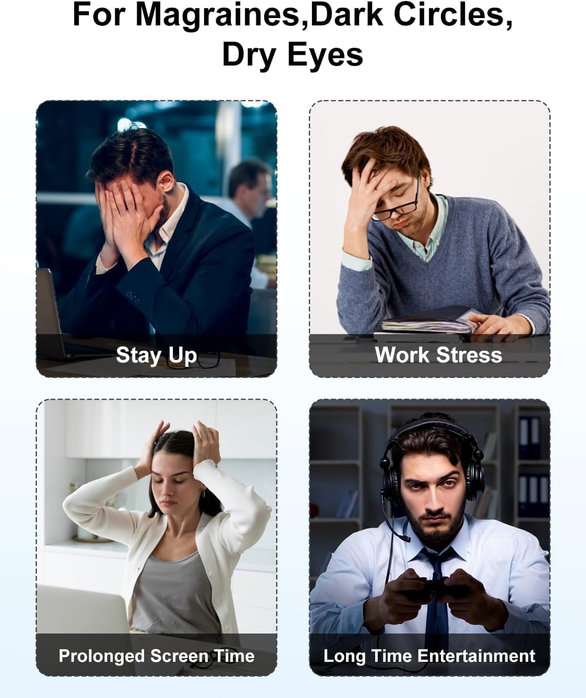 cotsoco Eye Massager with Heat, Birthday Gifts for Women, Heated Eye Mask with Bluetooth Music, Relax & Reduce Strain Dark Circles and Improve Sleep, Gift for Mom Dad Women Men (Blue) - Image 7