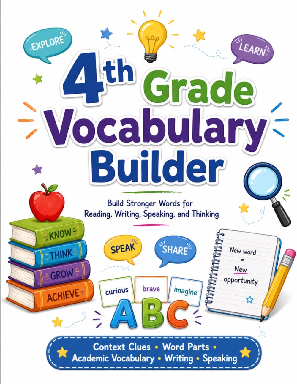 4th Grade Vocabulary Builder: Advanced Word Practice for Stronger Writing, Speaking, Reading, and Thinking