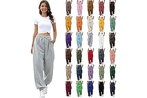 2024 Cinch Bottom Sweatpants Women's Casual High Waisted Pockets Joggers