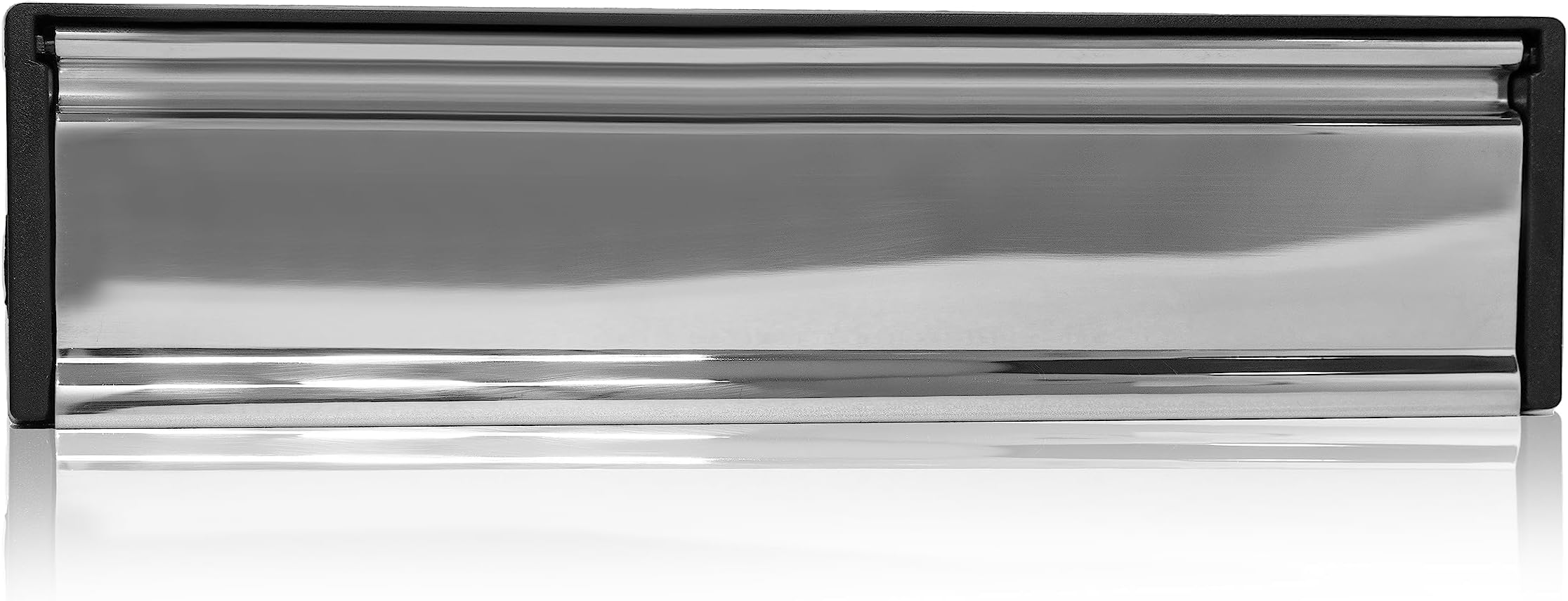 UAP MailPlate 12" Letterplate Polished Chrome, Premium Draught Proof Postal Letterbox, Telescopic Sleeved Letter Box For uPVC Doors With 20-40mm Door Thickness.