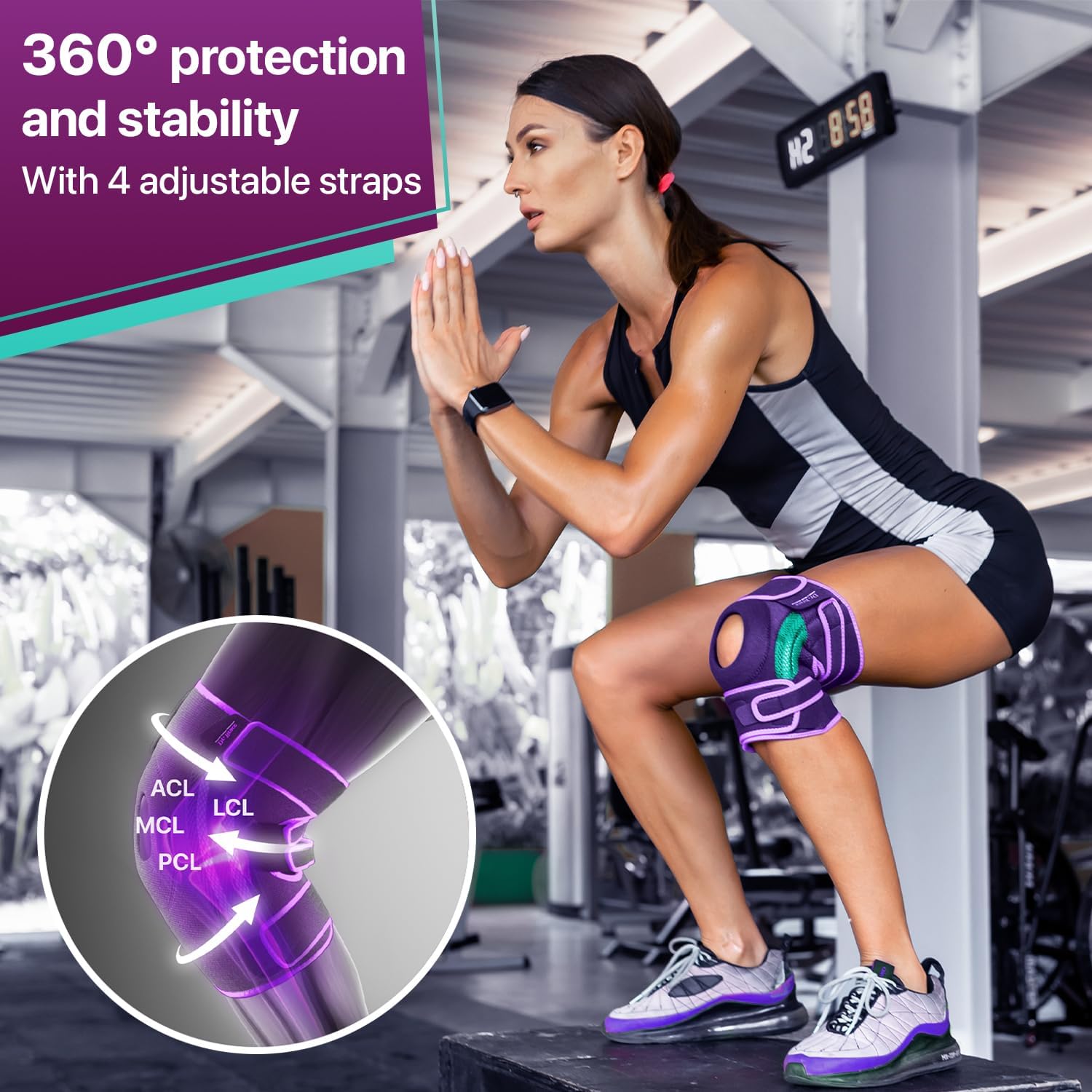 DR. BRACE ELITE Knee Brace with Side Stabilizers & Patella Gel Pads for Maximum Knee Pain Support and fast recovery for men and women- Please Check How To Size Video