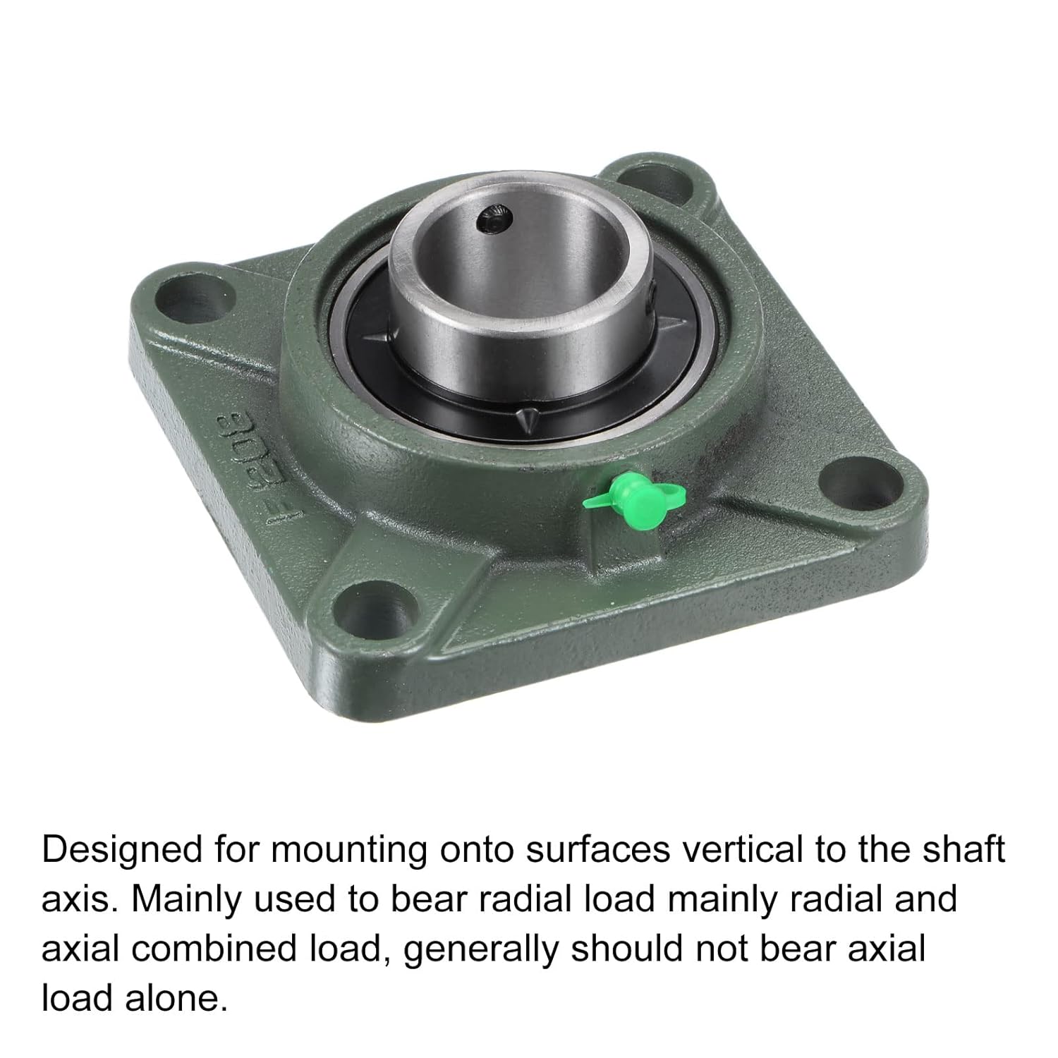 uxcell UCF208 Flange Block Bearings 40mm Bore Cast Iron Bearing Unit Set Screw Lock
