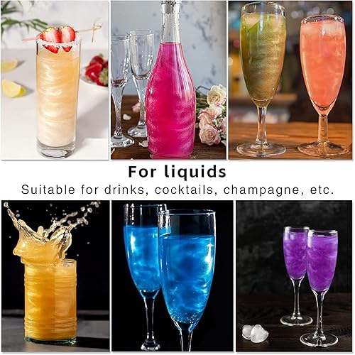 Miniatura 3 de Purpurina comestible para bebidas, brillo de grado alimenticio para cócteles, bebidas de champán, decoración de pasteles, chocolate, fondant (morado)