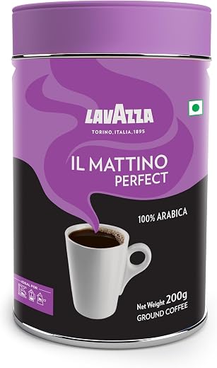 Lavazza Il Mattino Perfect |Pure Ground Coffee | Premium Arabica | Dark Roast | Notes Of Cocoa &amp; Chocolate | Intensity 6 |...