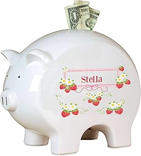 Personalized Strawberries Piggy Bank