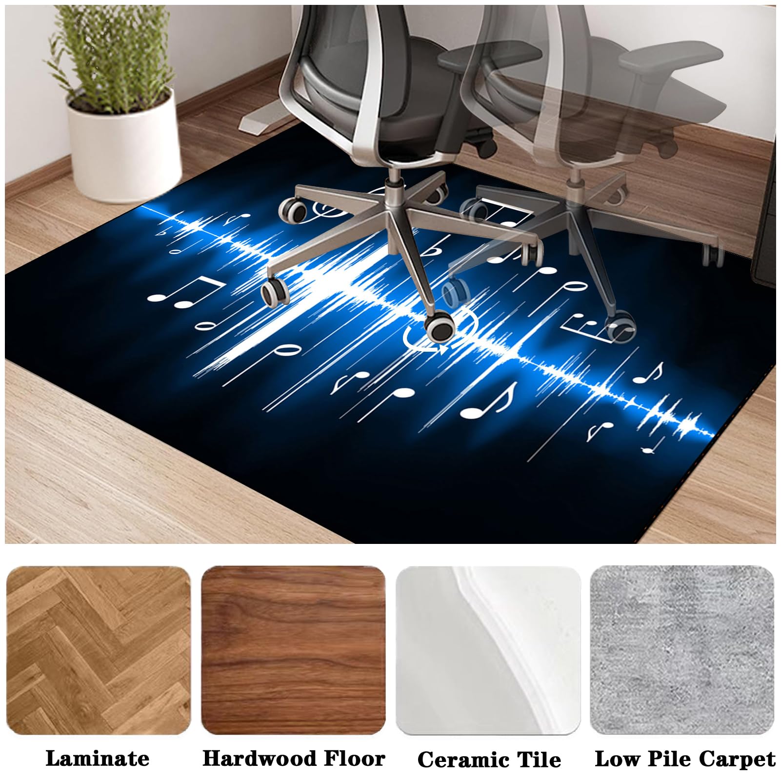 Alfombra para Silla Gaming Grande Alfombra Silla Escritorio Antideslizante