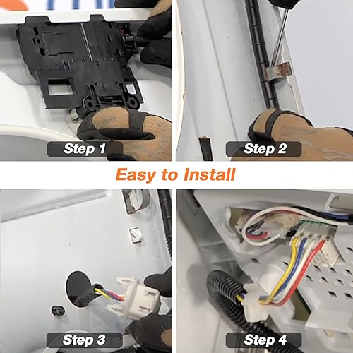 Miniatura 6 de Blutoget W10404050 W10238287 - Conjunto de interruptor de bloqueo de tapa de lavadora W10240513 Strike by Blutoget - Compatible con lavadora