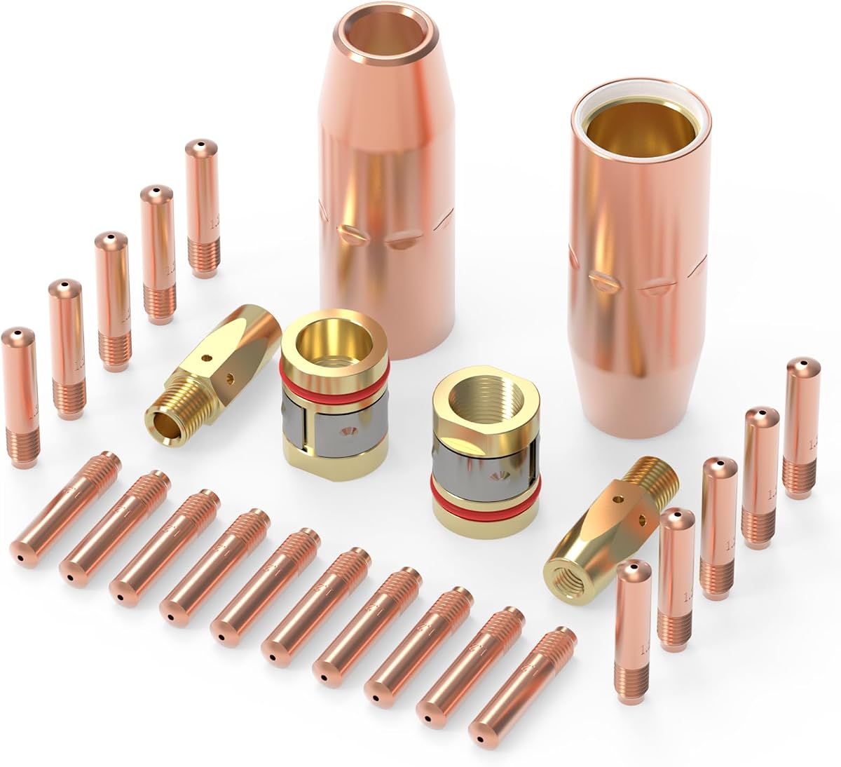 YESWELDER MIG Kit de accesorios para pistola de soldar, boquilla-difusor de punta de 0,045" | compatibilidad con la antorcha Miller Millermatic M-25/M-40 Hobart, reemplazo sencillo, fácil configuración