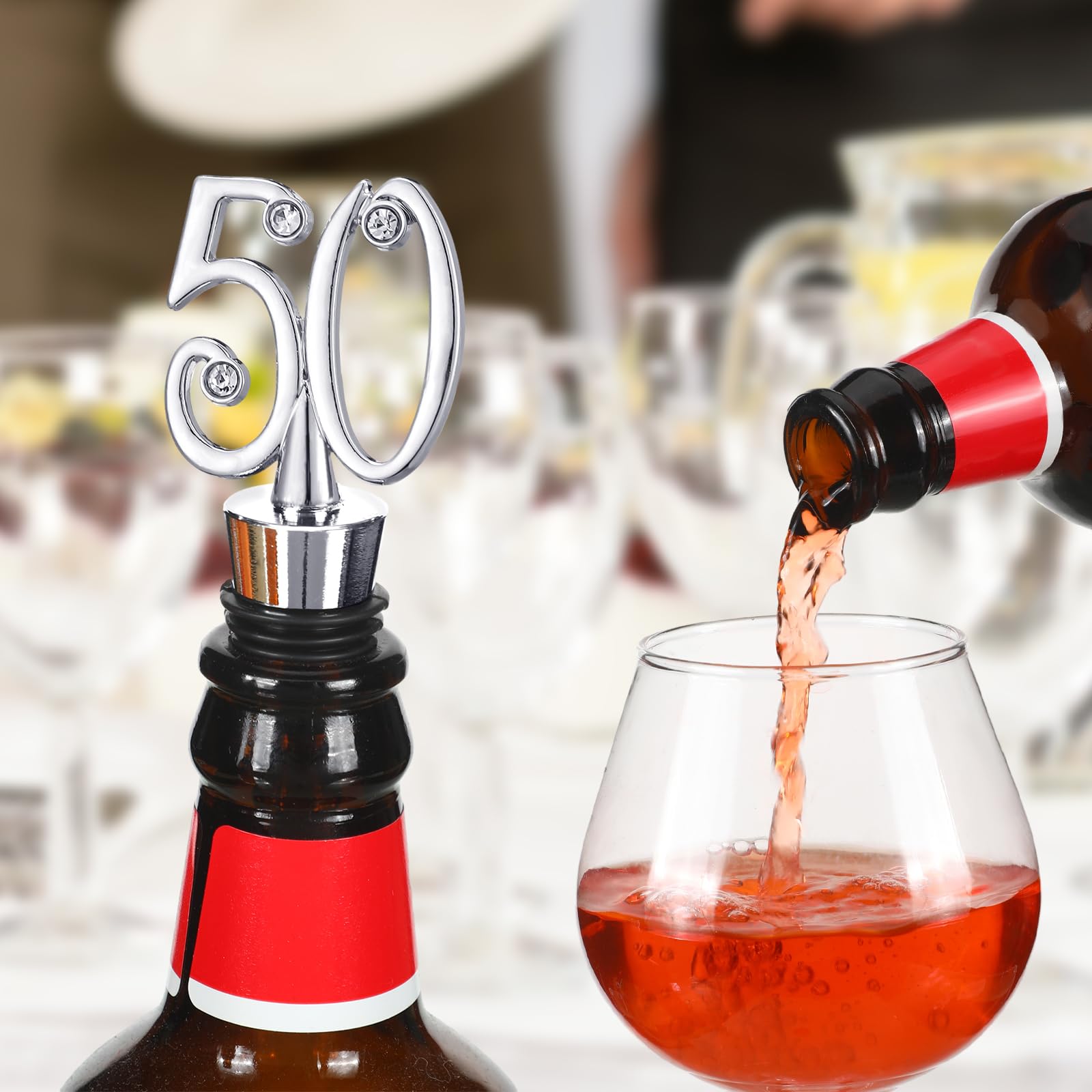 PEUTIER Lot De 10 Bouchons De Bouteille De Vin Avec Perles En Bois, Réutilisables Pour Mariage, Bar, Vacances, Cadeaux De Fête