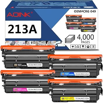 213A Toner Cartridge Replacement for HP 213A W2130A W2131A W2132A W2133A Work for HP Color Enterprise 5700 5800 6700 6701 6800 6801 Printer 4-Pack,BCMY