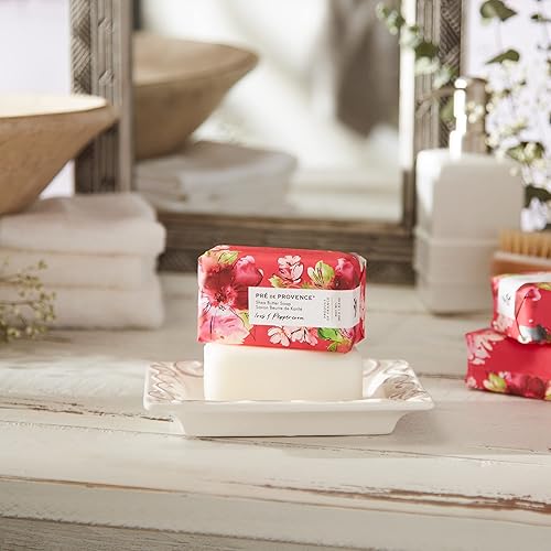 Miniatura 5 de Pre de Provence Barra de jabón artesanal envuelta, manteca de karité orgánica enriquecida, cuidado de la piel francés natural, molida en cuatro
