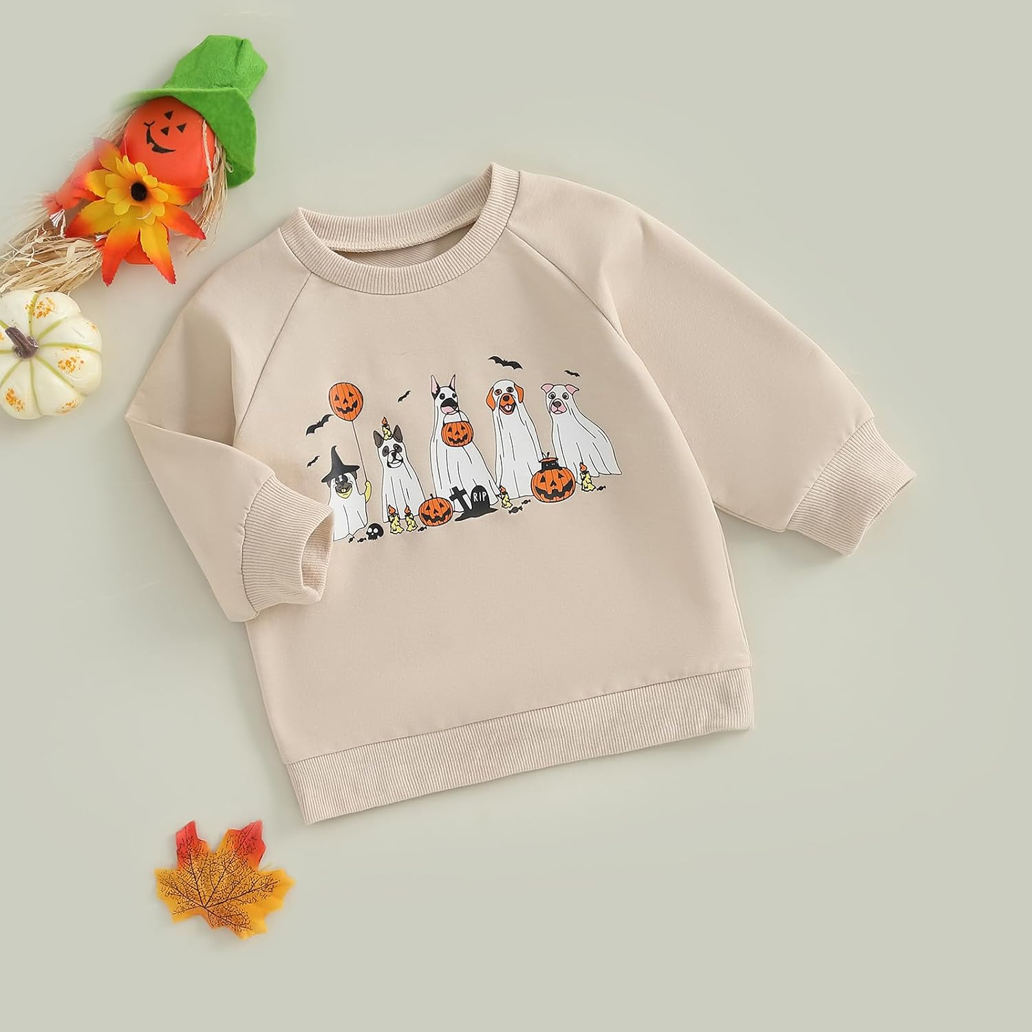 Toddler Boy Girl Halloween Thanksgiving Outfit Pumpkin Ghost Turkey Sweatshirt Little Kids Toddler Fall Clothes