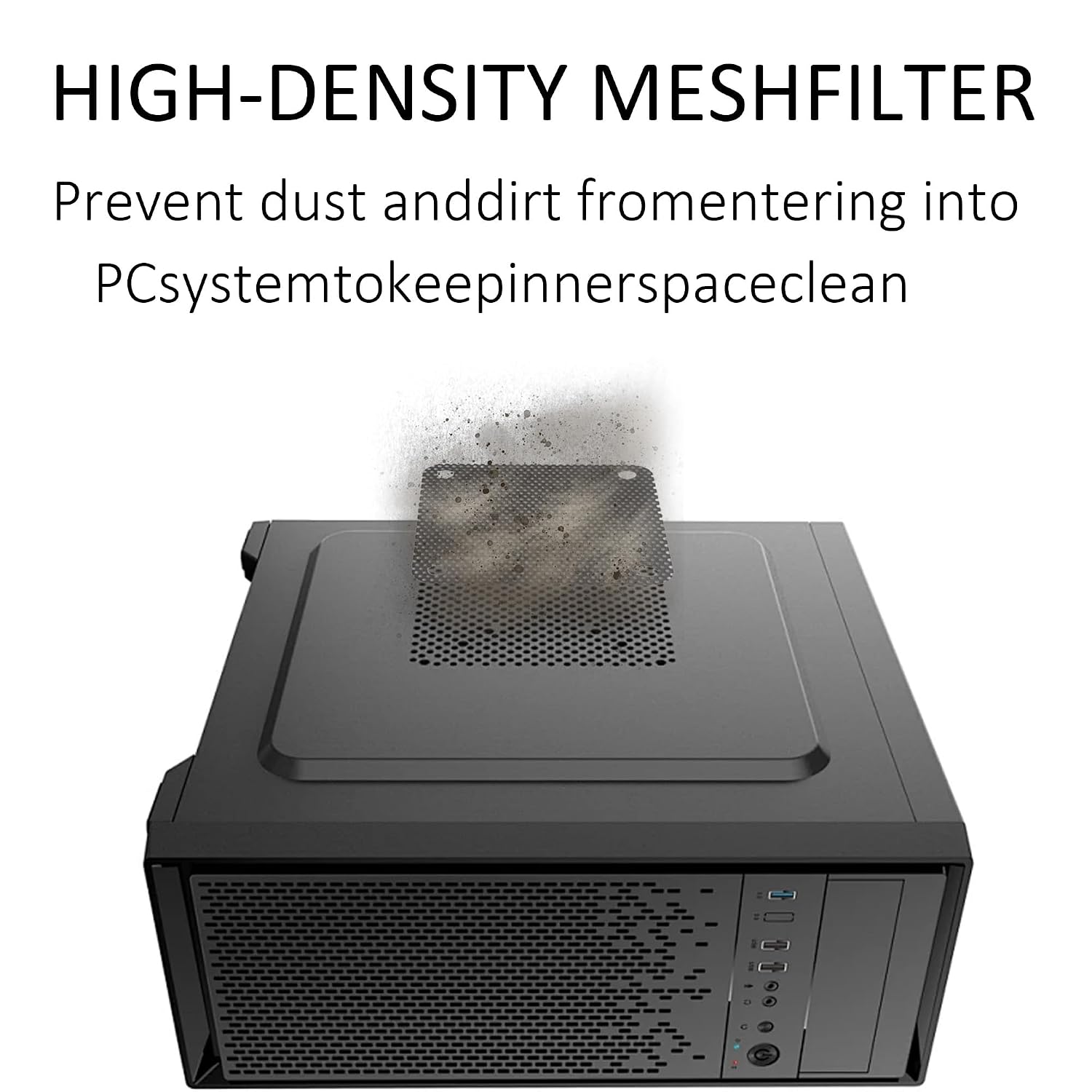 10Pcs 40mm PC Fan Dust Filter, Ultra Fine PVC Mesh Dustproof Screen Cover, Computer Case Cooler Dust Filter Grills for Chassis, Speaker, Easy Clean, Black