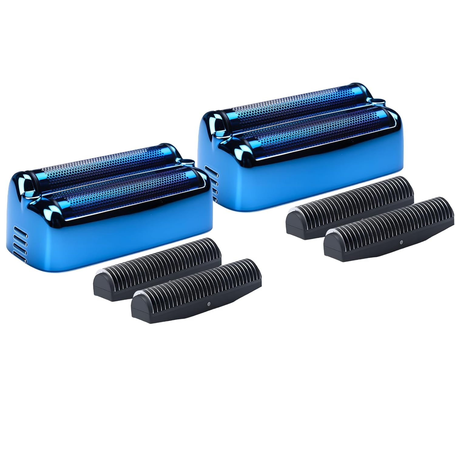2-Pack Replacement Shaver Foil and Cutter Heads,Compatible with BaBylissPRO FXONE BlackFX Double Foil Stick Shaver, Double Replacment Foil (Blue)