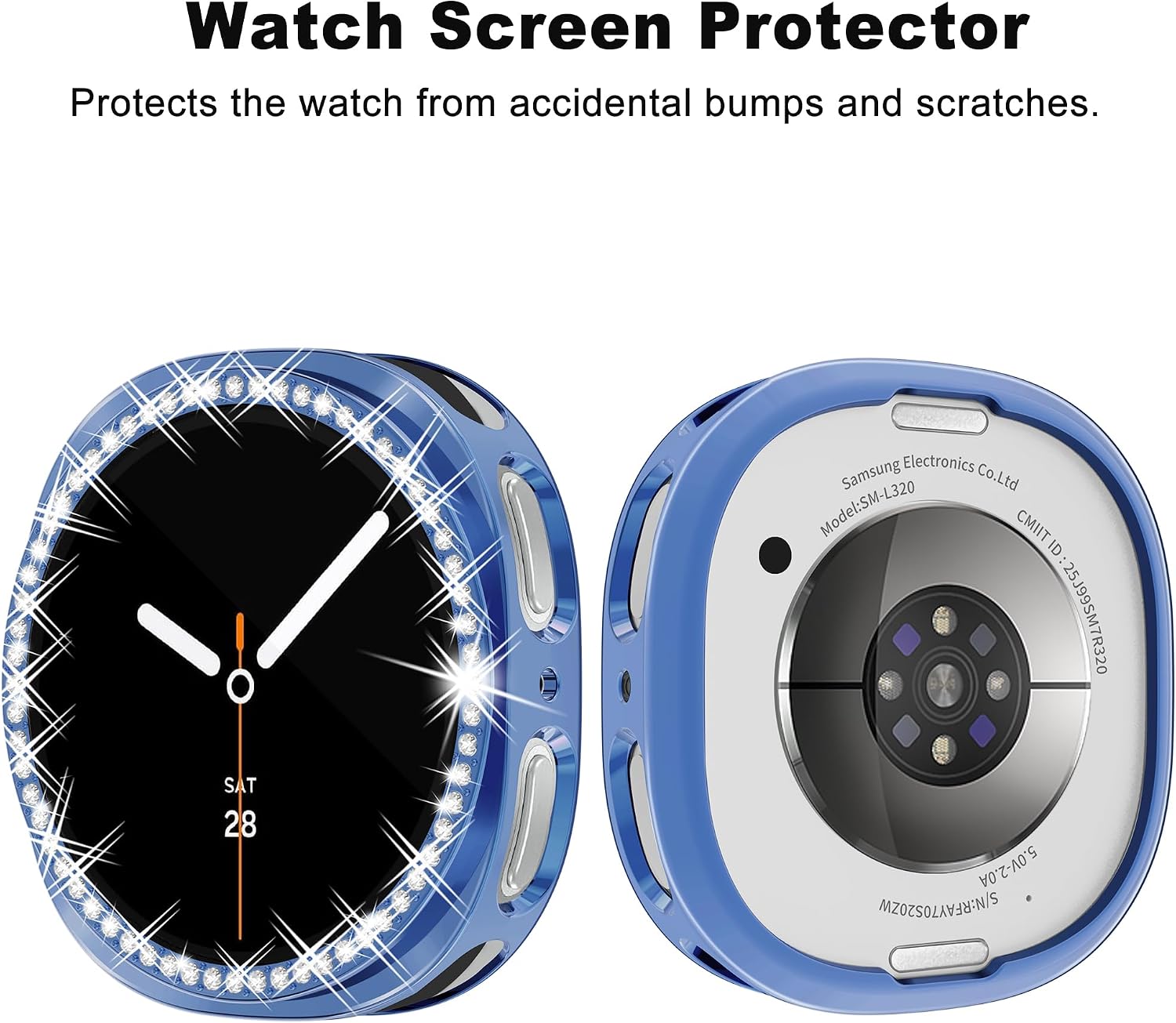 [10-Pack] Bling Watch Screen Protector for Samsung Galaxy Watch8 40mm, Glitter Protection Cases TPU Soft Cover with Sparkly Rhinestones for Galaxy Watch8 40MM(SM-L320)