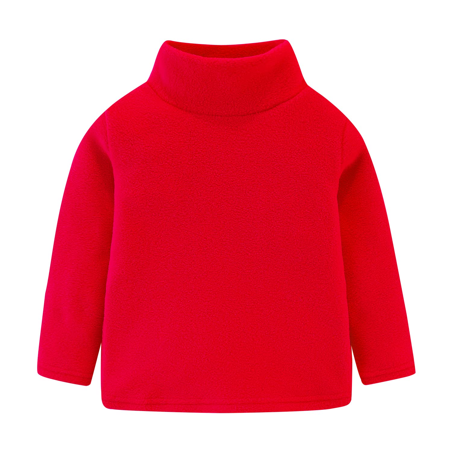Mud Kingdom Kids Fleece Shirts High Collar Soft Tops Unisex