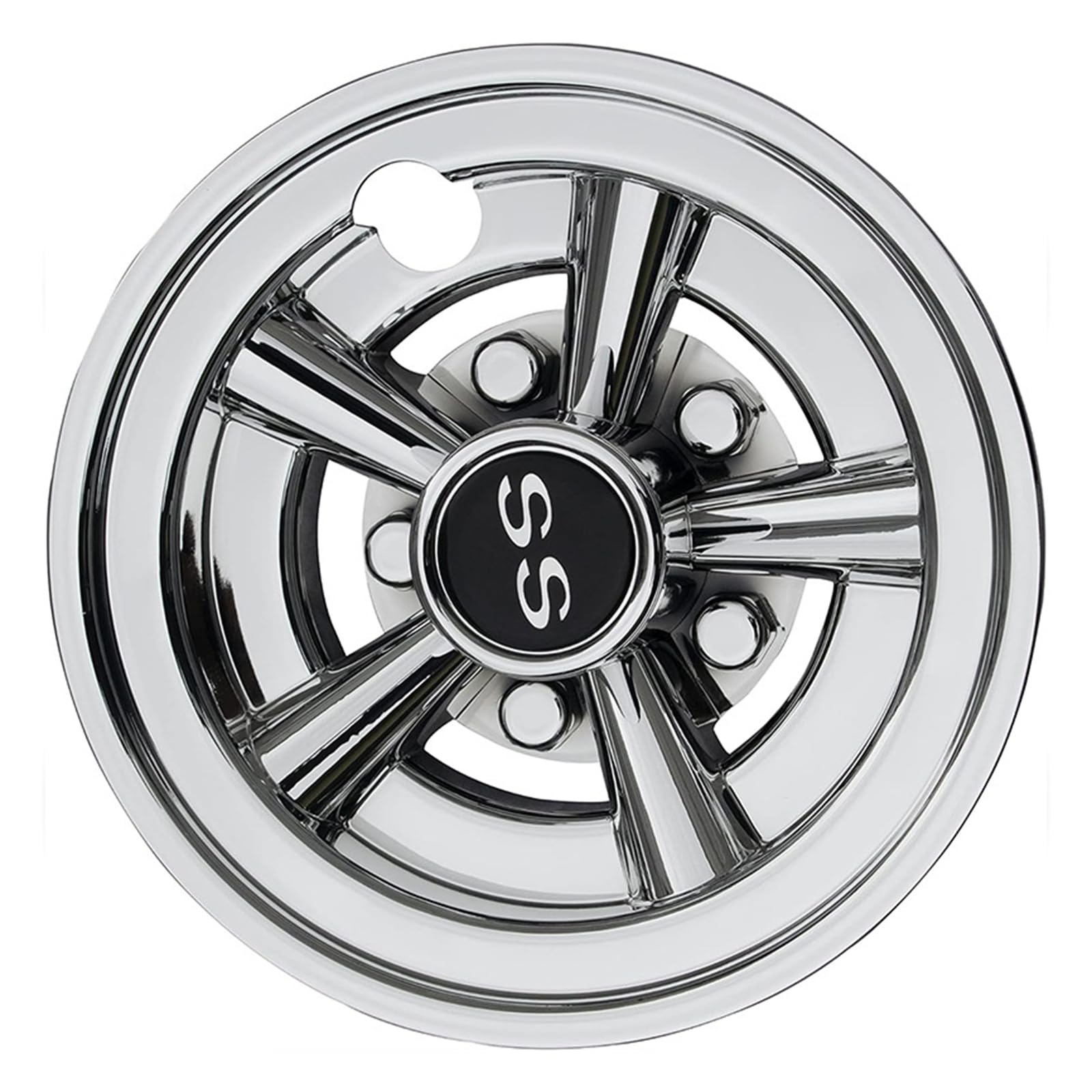 NUEAYMS Professionelle 8-Zoll Golfwagen Radkappen, 5-Speichen Design, universeller Golfwagen Nabenkappen Schutz, einfache Installation, Speichen Design
