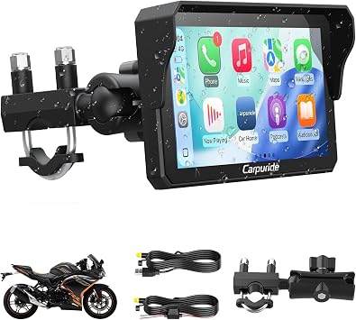 Carpuride W602 6.25" Motorcycle CarPlay Android Auto Screen GPS Navigation