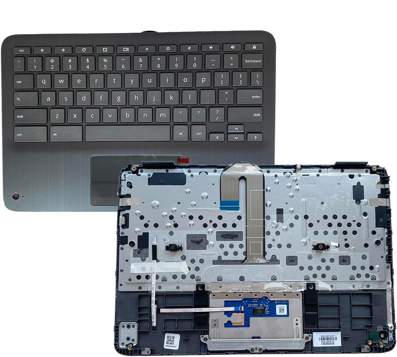 Replacement for HP Chromebook x360 G3 EE 11 Laptop Upper Top Cover Case Palmrest Keyboard Touchpad Assembly Part WFC L92215-001