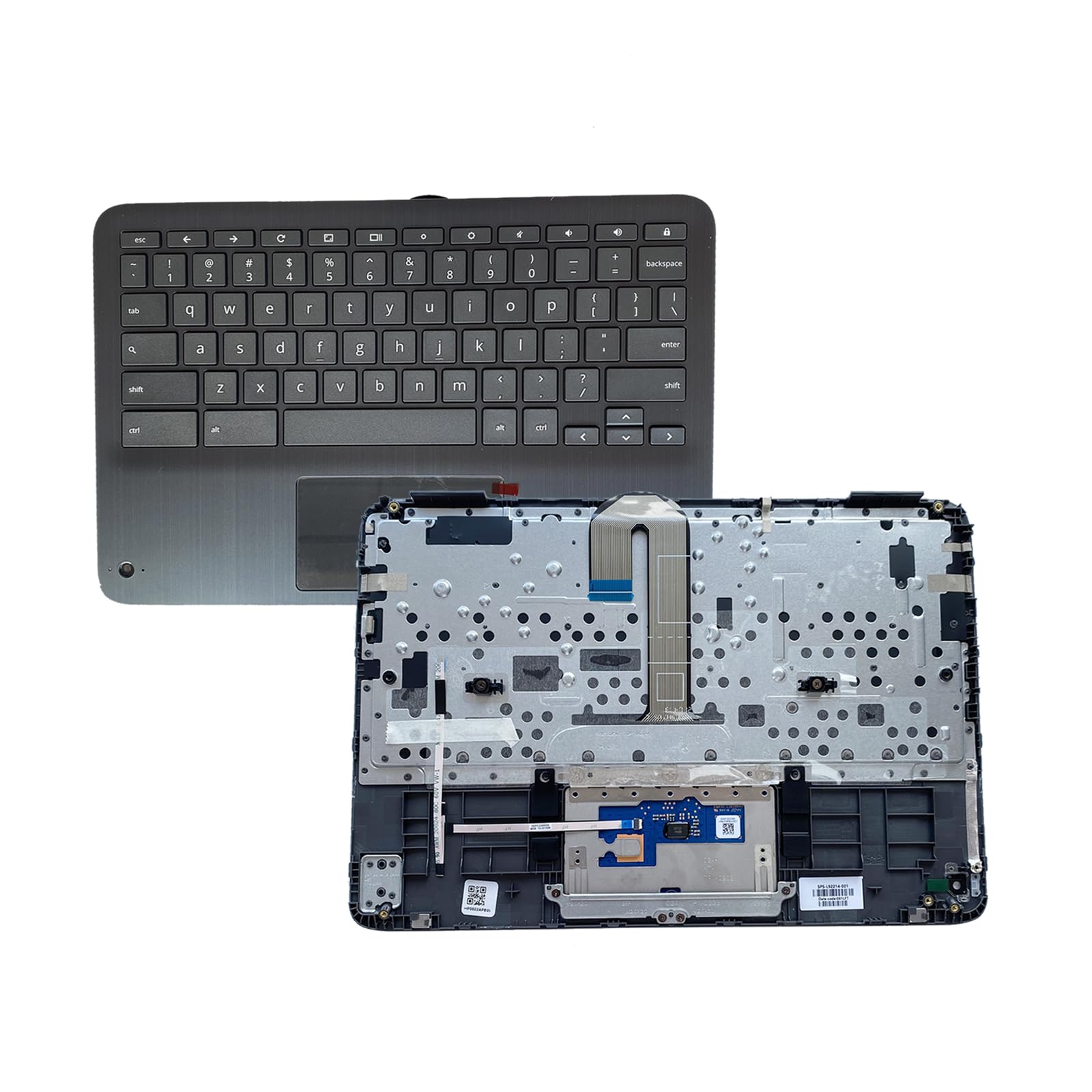 Replacement for HP Chromebook x360 G3 EE 11 Laptop Upper Top Cover Case Palmrest Keyboard Touchpad Assembly Part WFC L92215-001