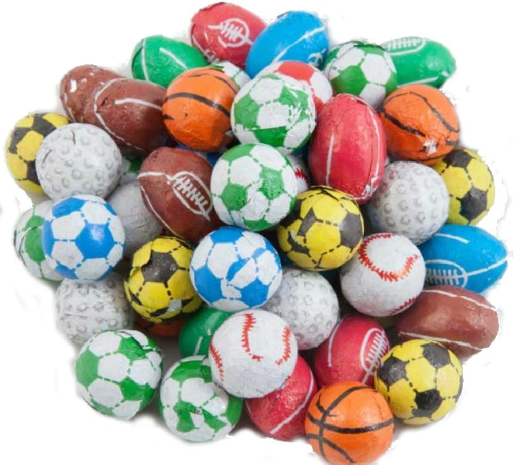 1kg Bulk Bag of Chocolate Sportsballs, Ideal Party Bag Filler / Favour / Filling Or Sports Events.