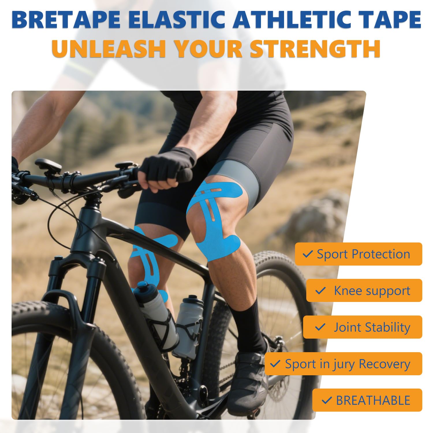 Precut Kinesiology Tape for Knees – 14 PCS Knee Tape for Pain Relief & Support, Elastic Waterproof Sports Tape, Breathable & Latex-Free, Pre Cut Athletic Tape for Workout &... 12 Precut Kinesiology Tape for Knees – 14 PCS Knee Tape for Pain Relief & Support, Elastic Waterproof Sports Tape, Breathable & Latex-Free, Pre Cut Athletic Tape for Workout &... - Image 10