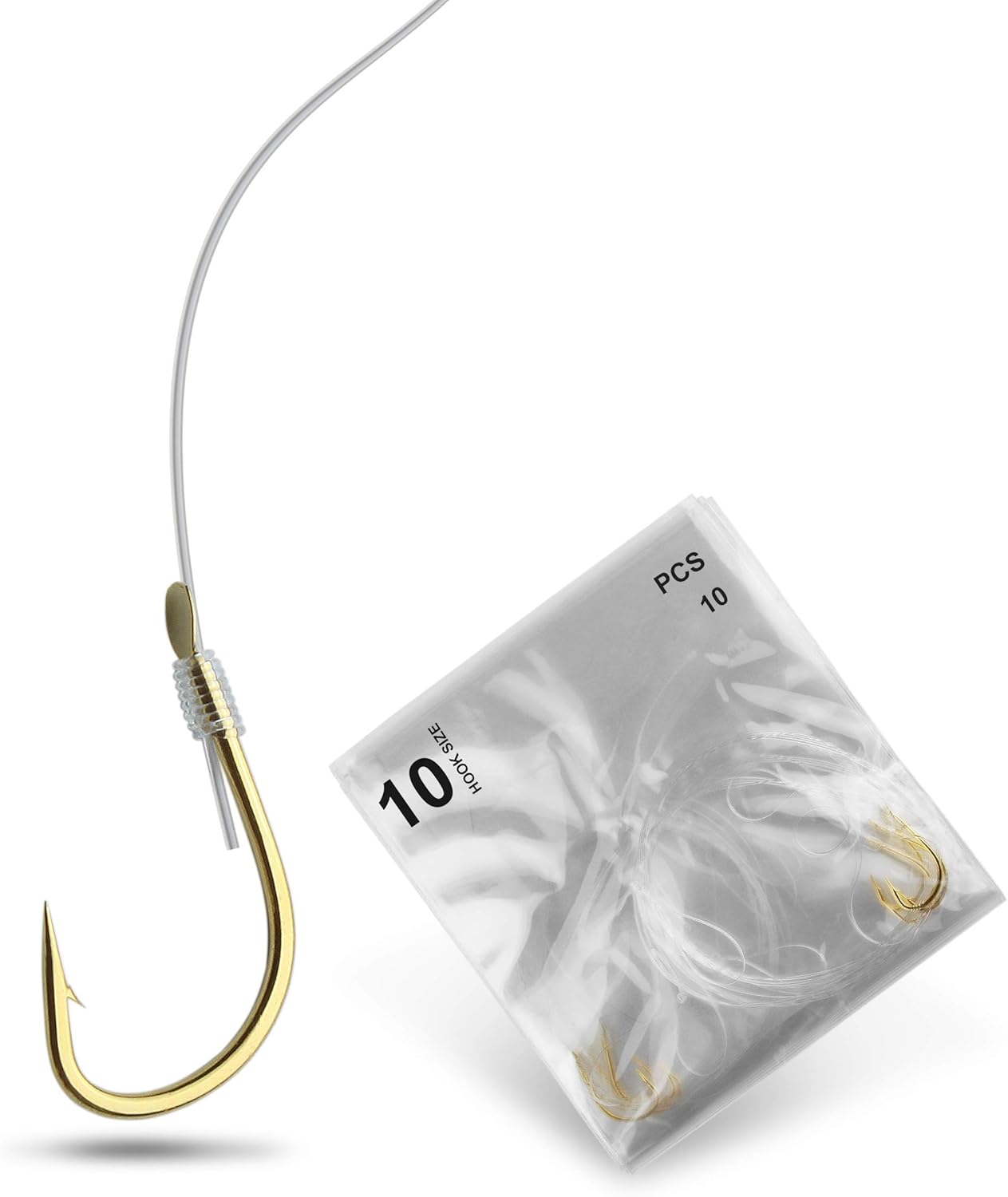 Bonded Corn Hooks Carbon Fishing Hook Leader with Special Shape for