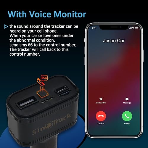 Miniatura 5 de SinoTrack Rastreador GPS para vehículos, dispositivo de seguimiento de automóvil en tiempo real, localizador de carga oculto para coche de pista de