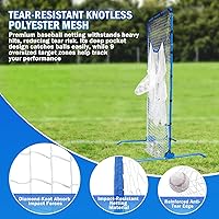 Vista 3 de 6FT Baseball Pitching net, 9-Pocket Pitcher Net with Strike Zone, Adjustable Height Target Throwing Trainer, Baseball Softball Practice Net with