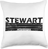 Vista 4 de Stewart Surname Limited Edition Retro Vintage Style Sunset Throw Pillow