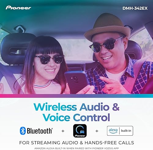 Miniatura 3 de Pioneer DMH-342EX Receptor multimedia digital con Weblink, pantalla táctil capacitiva de 6.8 pulgadas, doble DIN, Bluetooth integrado, Tienda Alexa