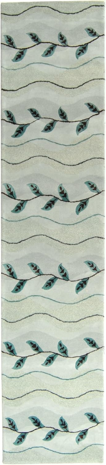 SAFAVIEH Soho Collection 2'6" x 10' Light Grey SOH311A Handmade Premium Wool Runner Rug