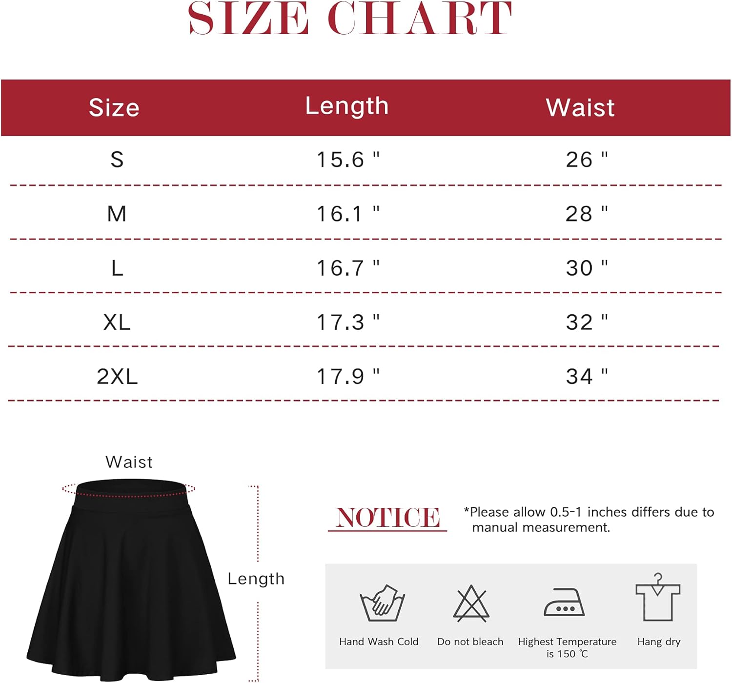 Zando Skater Skirt for Women Mini Pleated Skirt Plus Size A-Line Skirt Basic Versatile High Waist Flared Short Skirts : Clothing, Shoes & Jewelry