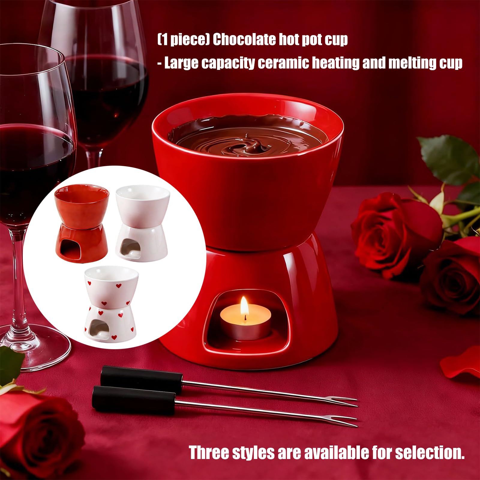 Tazza per sciogliere Cioccolato in Ceramica Resistente Calore per la Preparazione Dessert Fonduta capacità con distribuzione Uniforme del Calore Tazza per sciogliere Cioccolato