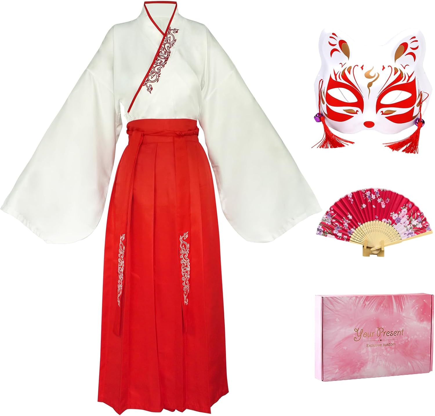 Hanfu Chinese Dress for Women Halloween Cosplay Anime Asian Samurai Costume