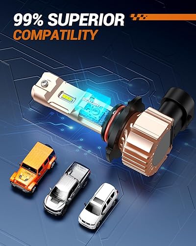 Vista 85 de SEALIGHT Bombillas LED antiniebla H11 H16 H8 o DRL, 14000 lúmenes, 6500 K, blanco frío, 600% de brillo, chips LED CSP H8 H11, luces antiniebla