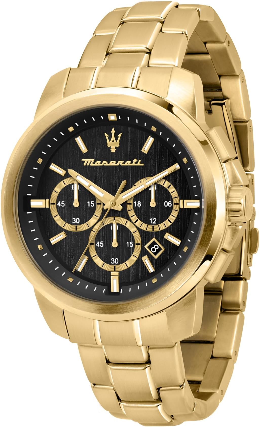 successo Mens Analog Quartz Watch with Stainless Steel Gold Plated Bracelet R8873621013, Gold, Quartz Watch