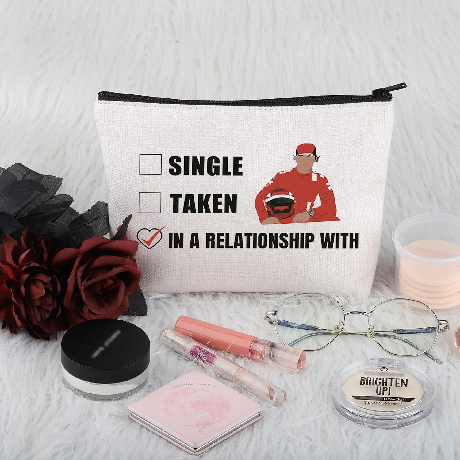 PWHAOO racing Inspired Gift Car Racer Fan Makeup Bag Cosmetic Bag Racing Fandom Car Racing Fan Merch image 4