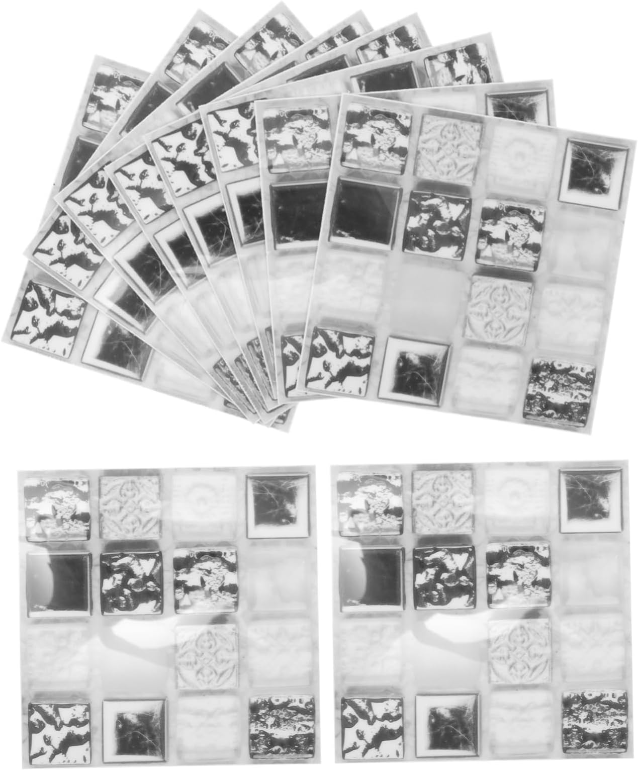 Gadpiparty 10pcs Mosaic Wall Stickers Kitchen Self Adhesive Tile Stick on Tiles for Kitchens Mosaic Tile Wallpaper Mosaic Pattern Wall Stickers Home Decor DIY Tile PVC Fish Pond 3D Wall Panel