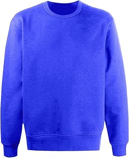 سويت شيرت برقبة دائرية واكمام طويلة من جرووي, أزرق, 3XL، للالرجال