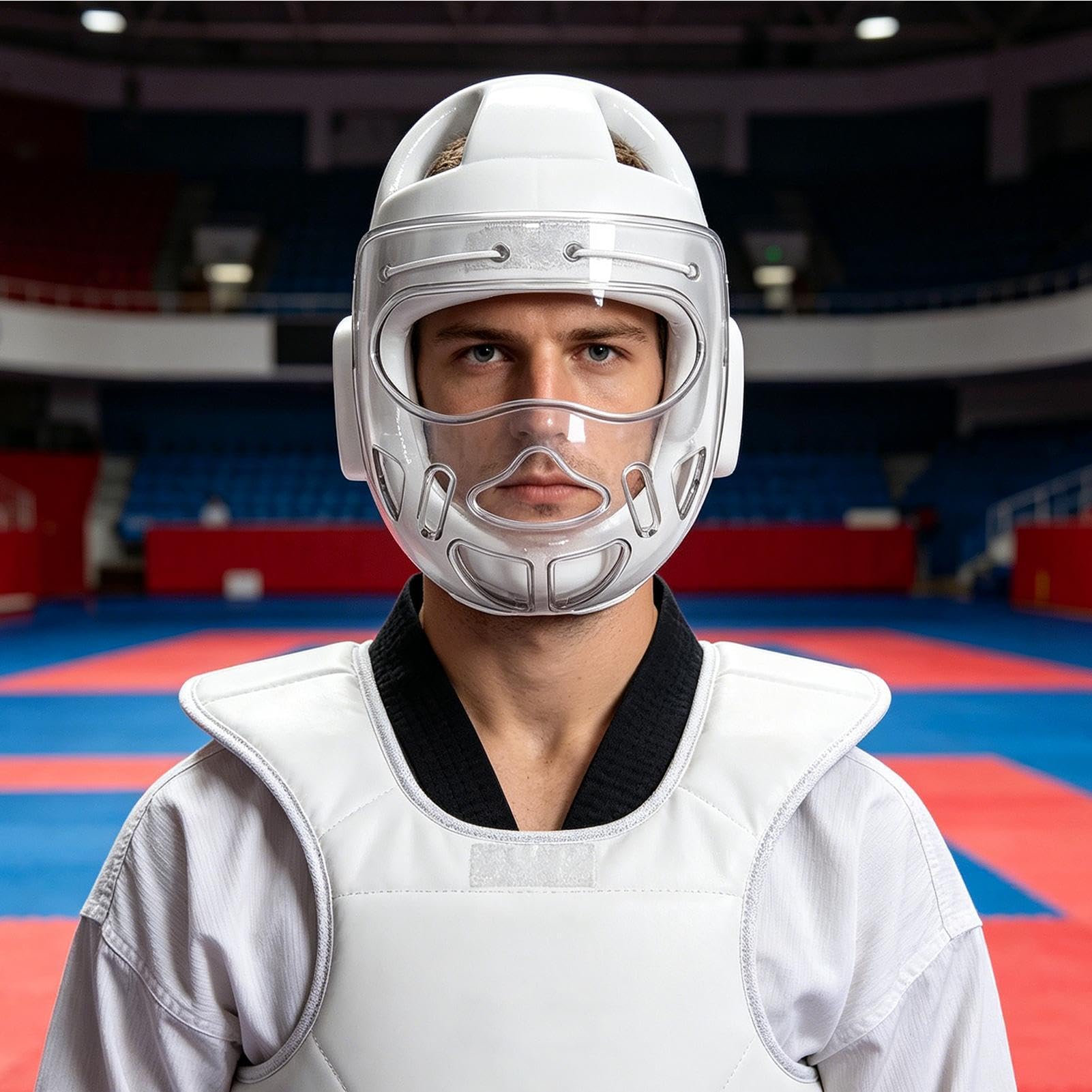 Copricapo Boxe Sparring Full Face Sparring Protezione | Copricapo per competizioni di boxe, allenamento, karate, tornei, palestra, kickboxing, principianti, adulti e giovani