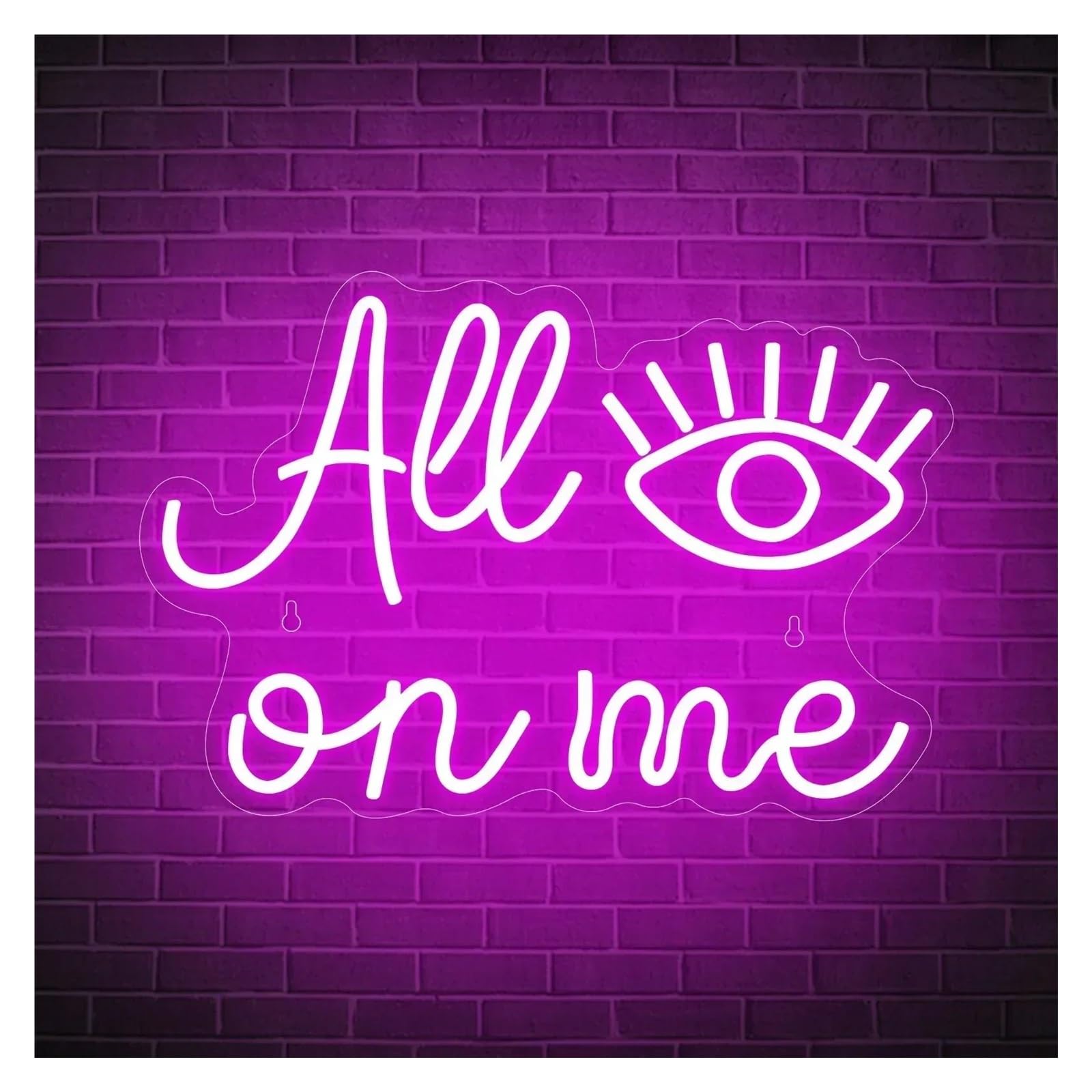 LEMST Sign Lamp All Eyes On Me Neon Sign for Wall Decor Lights USB Powered for Home Party KTV Bar Decor 40cmх27cm