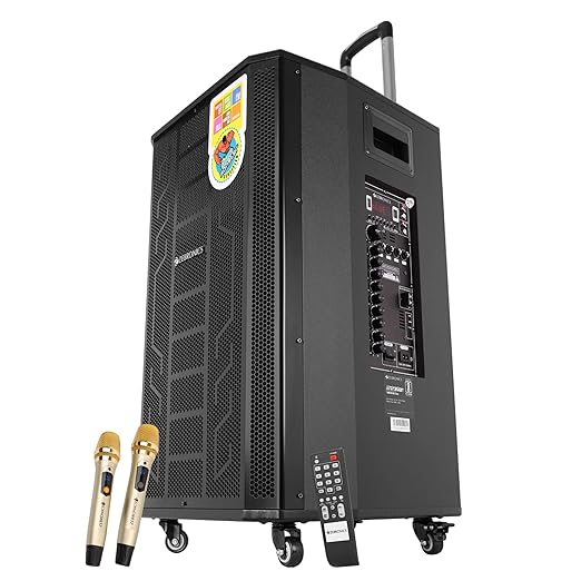 ZEBRONICS Metal PRO Powerful DJ Trolley Speaker with UHF Wireless mic