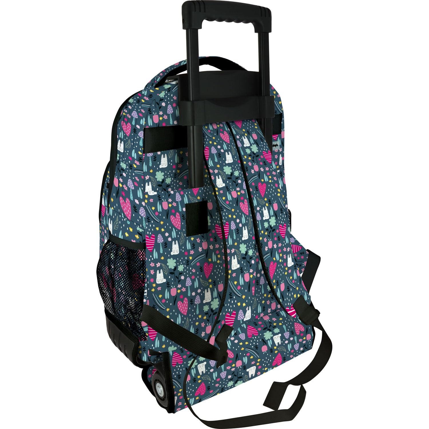 Grafoplas - Mochila Escolar con Ruedas, Carro Integrado, 29 Litros, 52x37x25cm, Modelo Roller, Colección Park Bits & Bobs, Perfecto Material Escolar Infantil y Primaria
