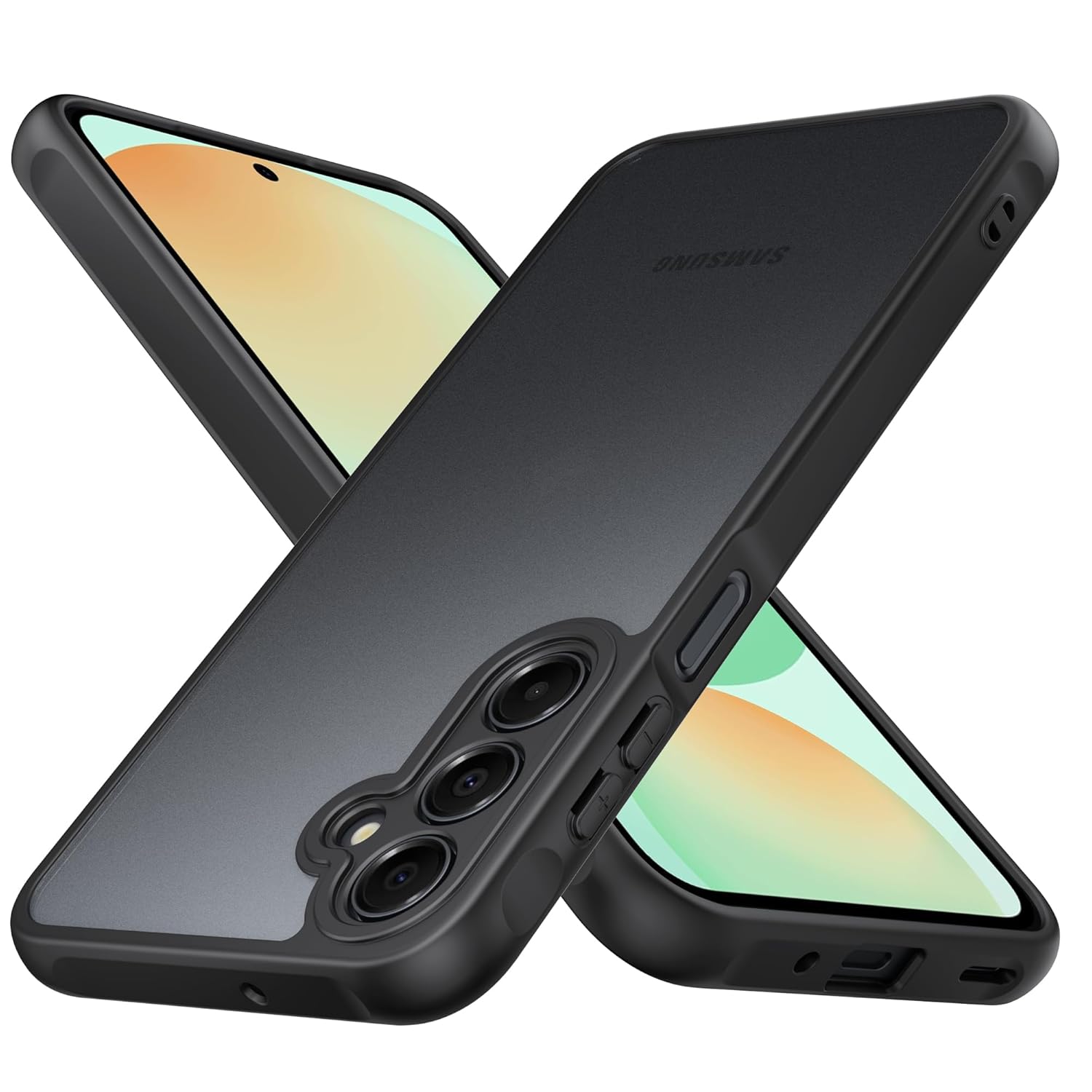 Tobfit Matte Case for Samsung Galaxy S24 FE, Military Grade Shockproof Drop Protection, Frosted Translucent Back Cover, Anti-Fingerprint (Black) Tobfit Matte Case for Samsung Galaxy S24 FE, Military Grade Shockproof Drop Protection, Frosted Translucent Back Cover, Anti-Fingerprint (Black)