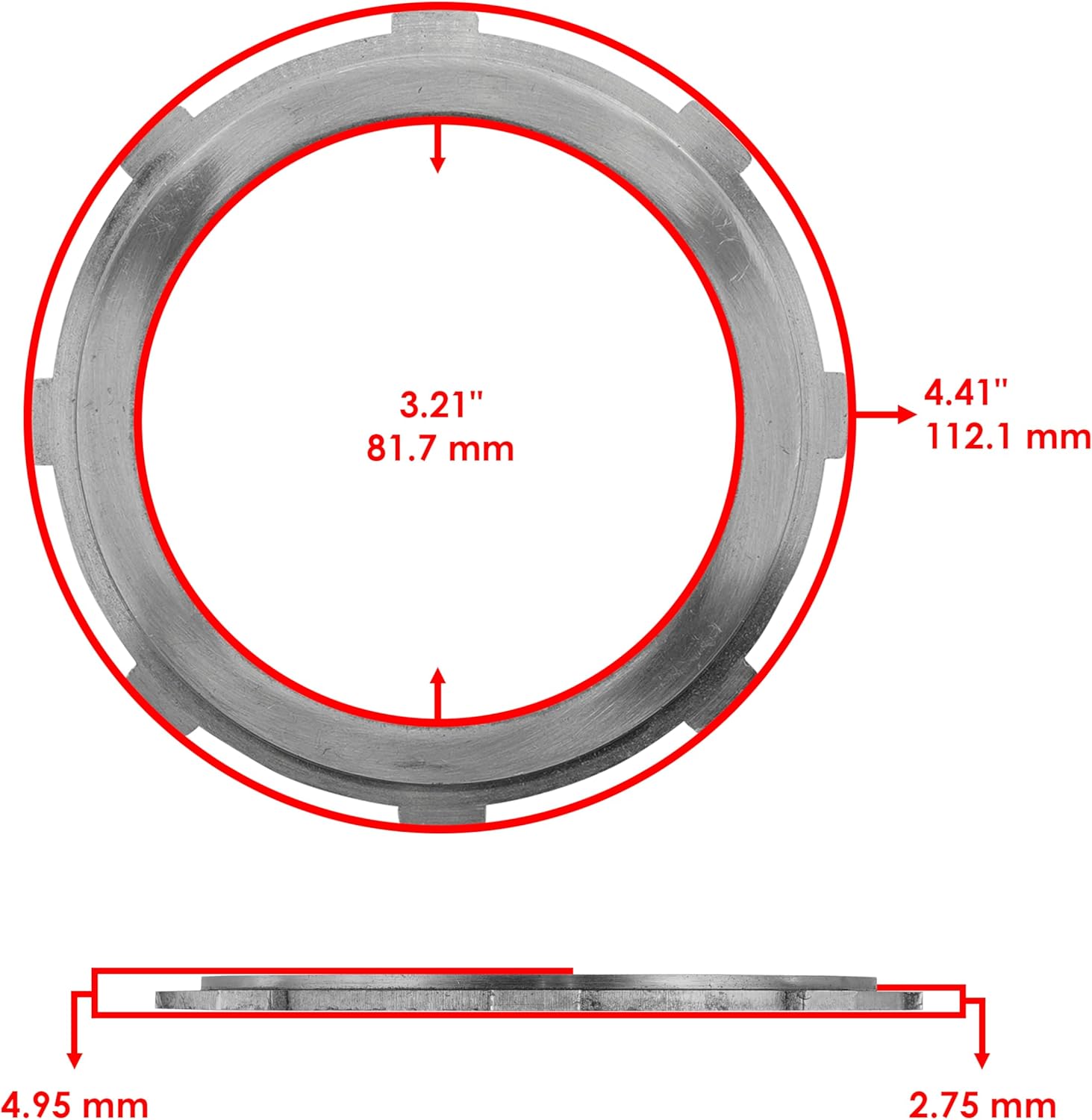 Caltric Clutch Friction Plates Kit Compatible with Honda Fourtrax Rincon 650 TRX650FA 2003 2004 2005 / Fourtrax Rincon 650 TRX650FGA 2004 2005 / Rincon 680 TRX680FA TRX680FGA 2006 2007