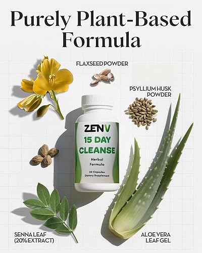 Miniatura 3 de Limpieza de 15 días de restablecimiento intestinal avanzado - Apoyo digestivo natural con hoja de sena y cascara sagrada  Alivio de la hinchazón y