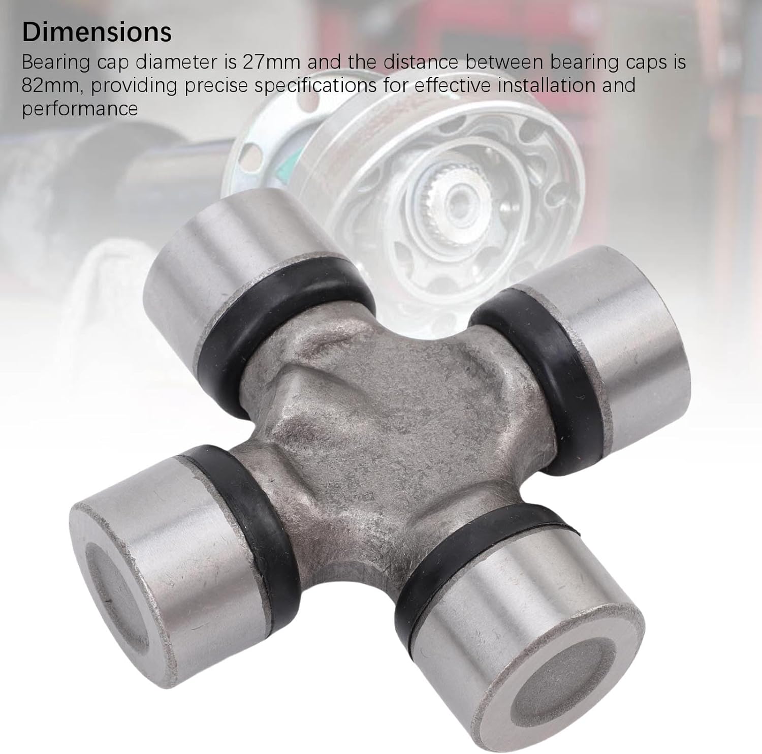 1330 Series Universal Joint Kit, Greaseable, Steel, 27mm Bearing Cap Diameter for 1330 Series, Replaceable with UJ254, UJ270, UJ354